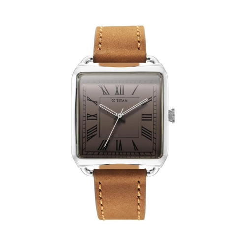 Titan Retro Revive Quartz Analog Leather Strap Watch for Men