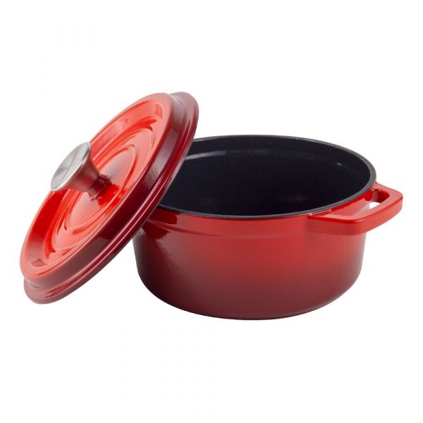 Enameled Cast Iron Pot - 26 CM Dutch Oven Red- HM-BA173 - Image 8