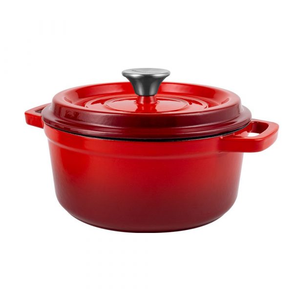 Enameled Cast Iron Pot - 26 CM Dutch Oven Red- HM-BA173 - Image 3