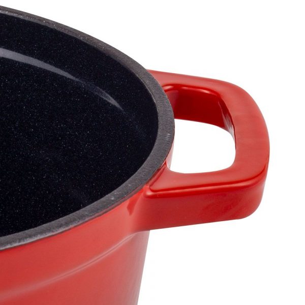 Enameled Cast Iron Pot - 26 CM Dutch Oven Red- HM-BA173 - Image 10