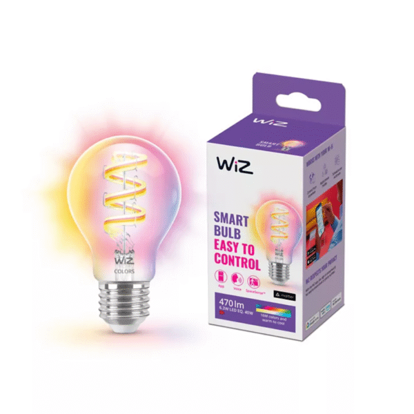 Wiz Filament Bulb Clear 6.3-40W E27 A60 RGB + Tune able White (Bluetooth + WIFI Control) - Image 2